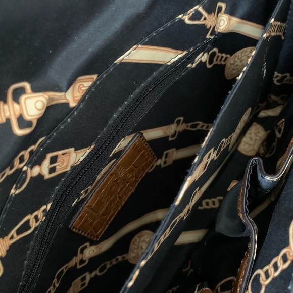 Anne Klein brown leather shoulder bag - Picture 4 of 5